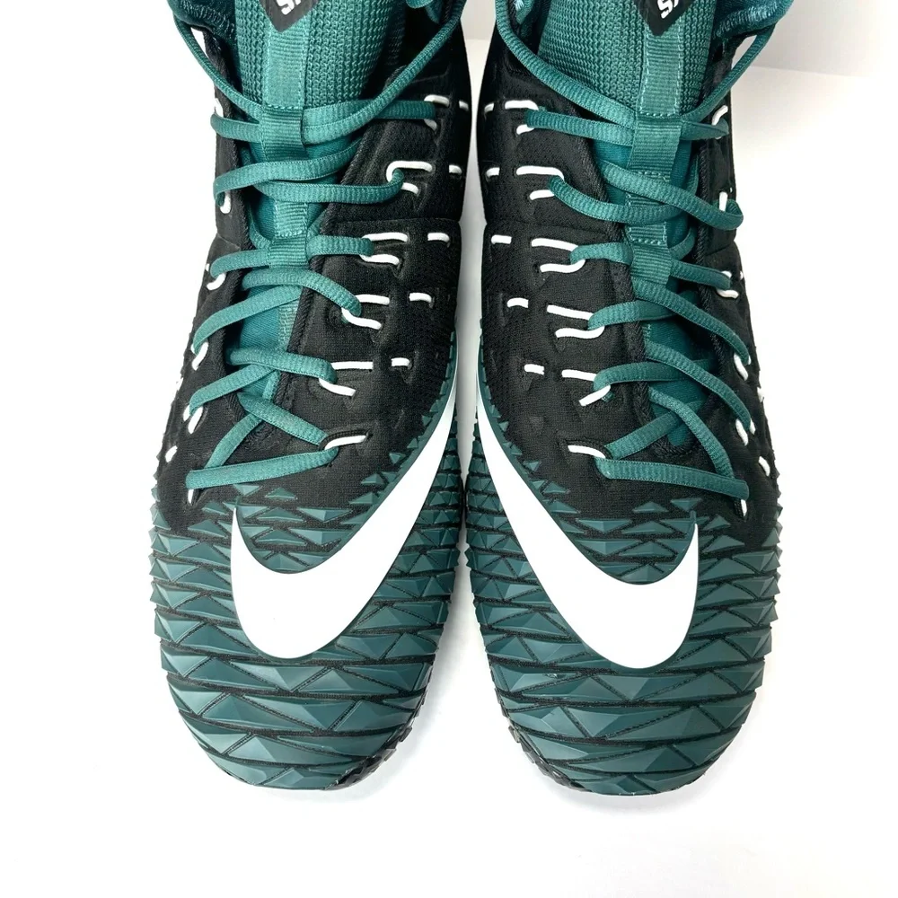 Nike Force Savage Elite TD Football Cleats Size 15 Green Black Eagles Colors